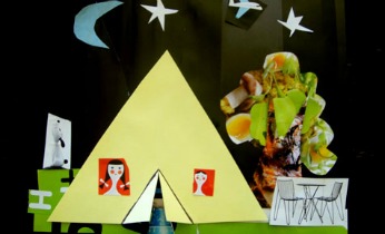 Paper tent collage